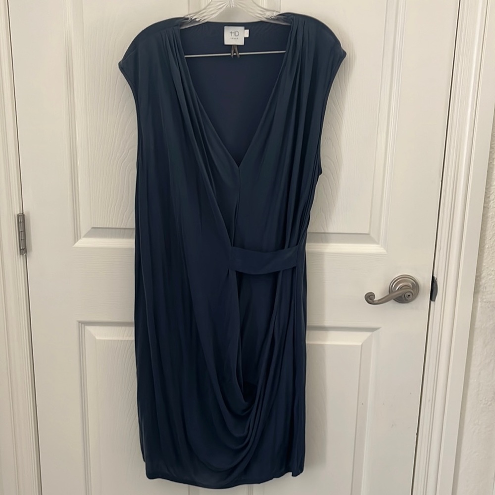 Grey-blue bunched dress